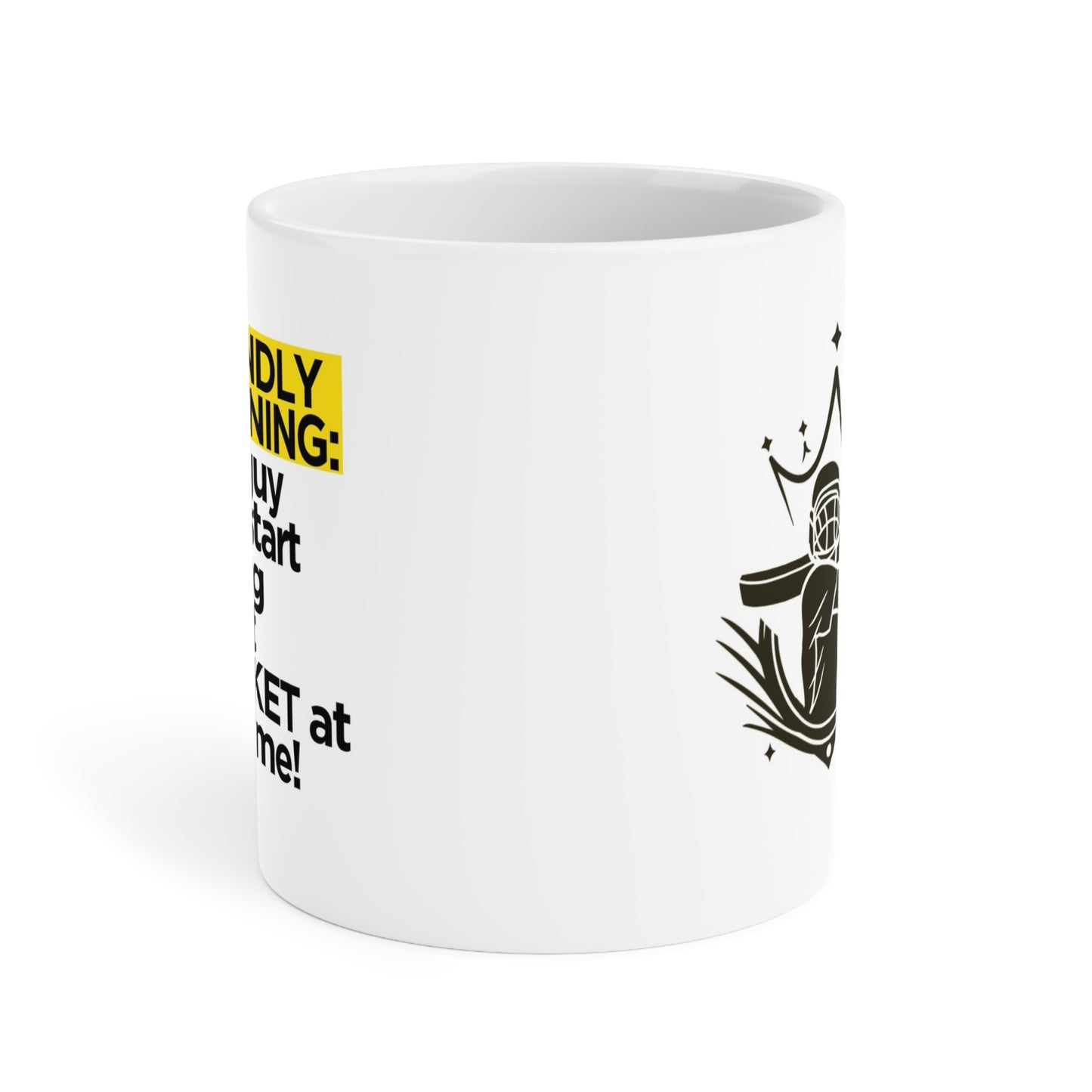 Friendly Warning: This Guy May Start Talking About Cricket At Any Time - Cricket Mug, Cricket Gifts, Cricket Presents