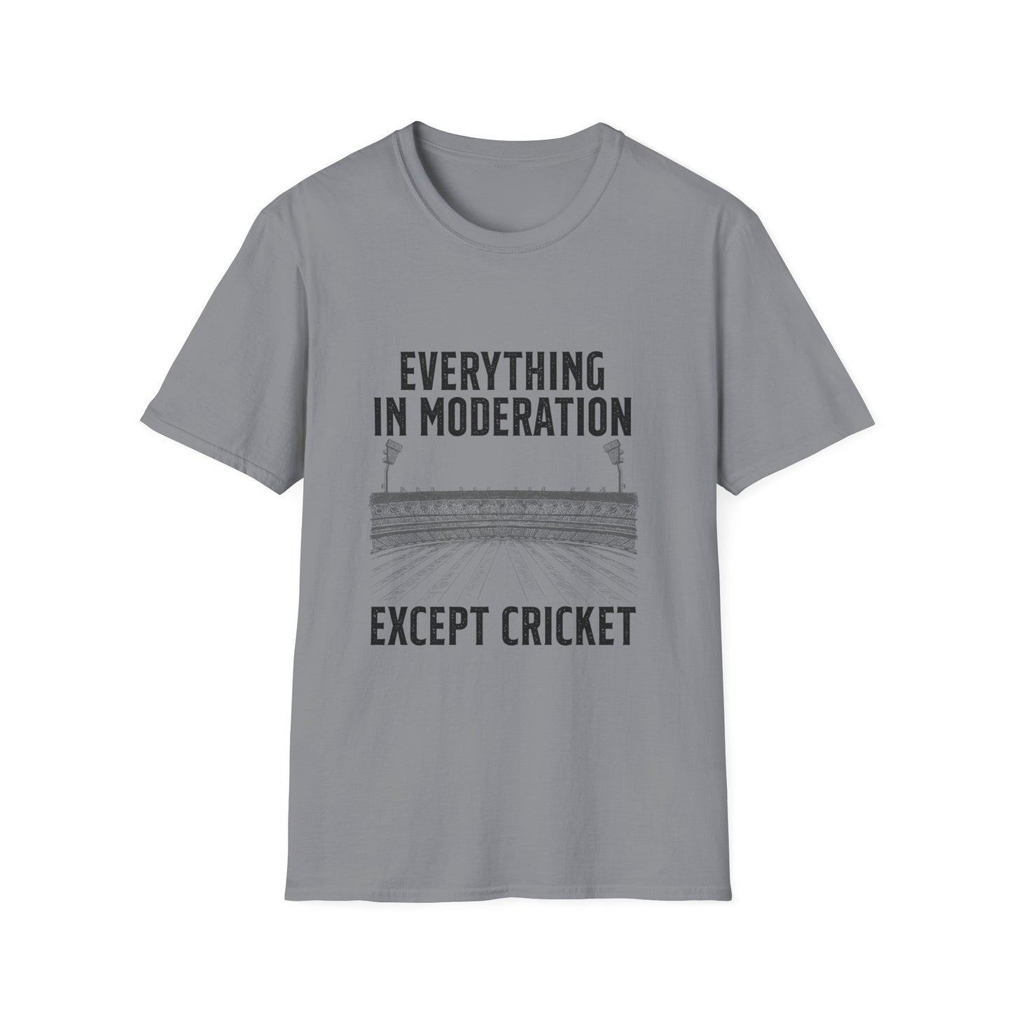 Everything In Moderation Except Cricket | Cricket T-shirt