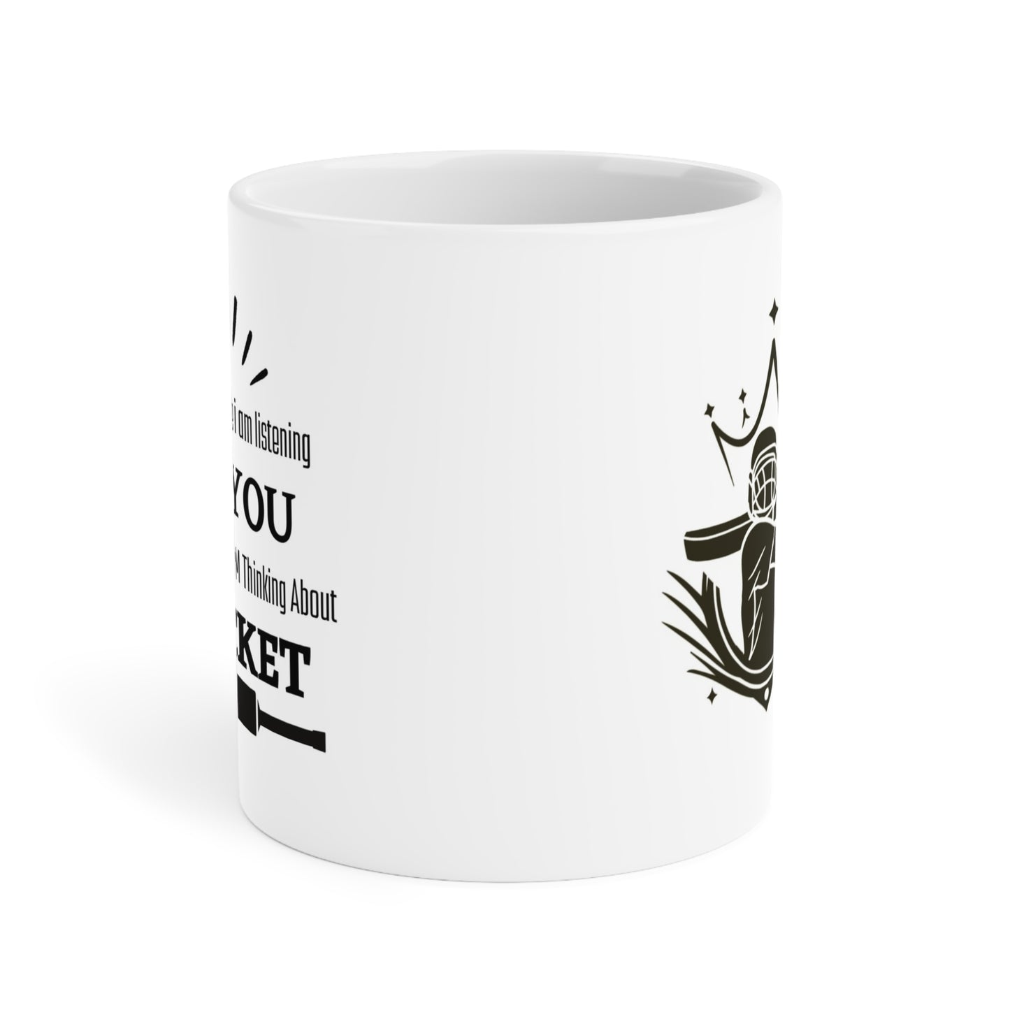 It May Look Like I Am Listening To You But In My Head I'M Thinking About Cricket - Cricket Mug, Cricket Gifts, Cricket Presents