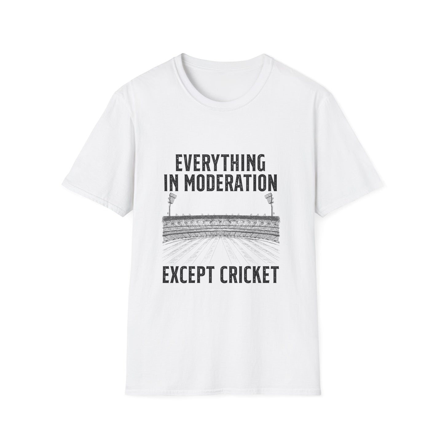 Everything In Moderation Except Cricket | Cricket T-shirt