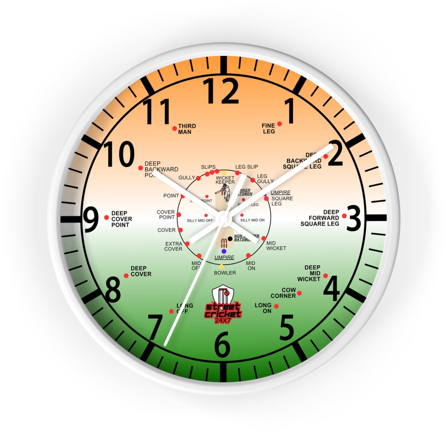 The Cricket Clock by StreetCricket24x7 (India Edition) | Cricket Clock