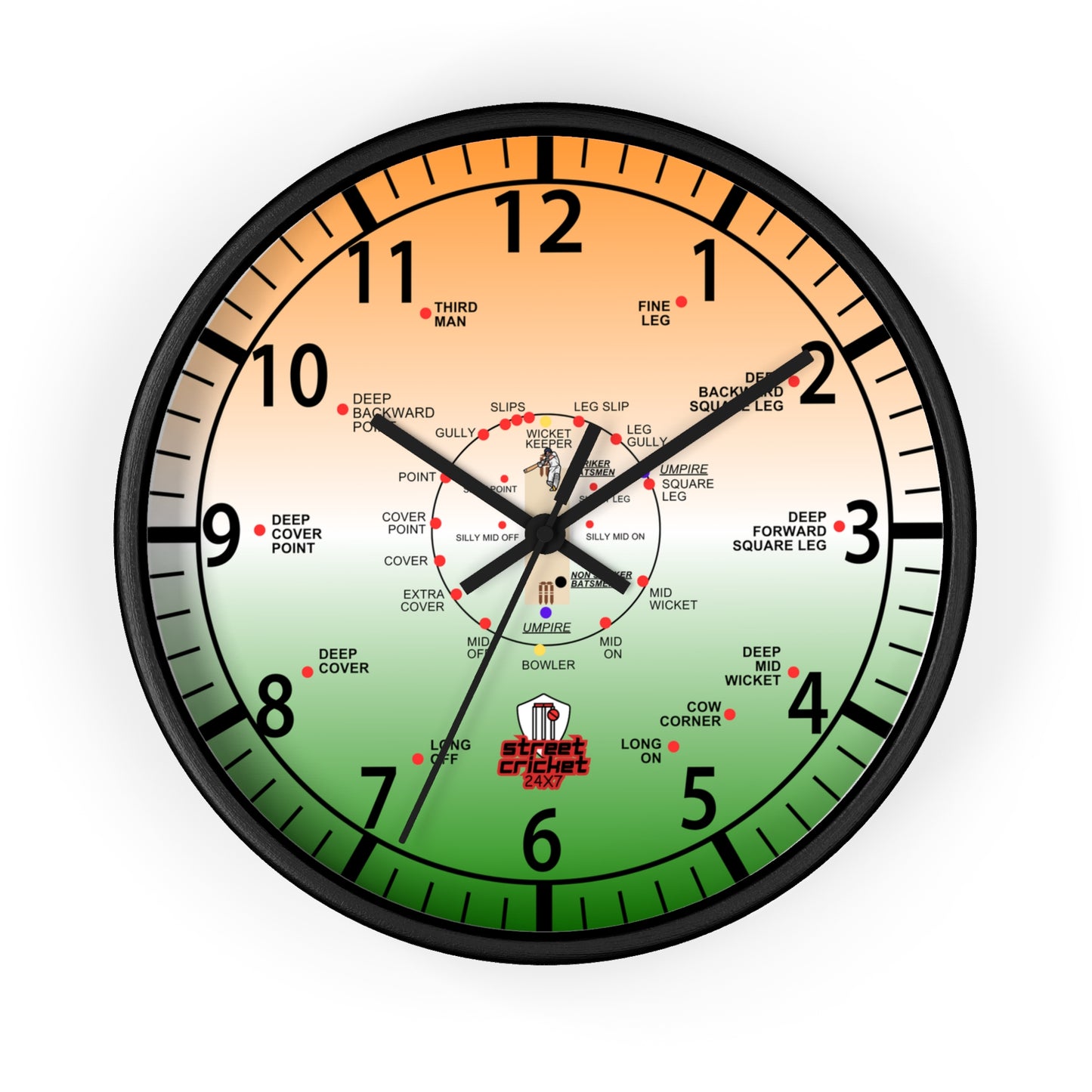 The Cricket Clock by StreetCricket24x7 (India Edition) | Cricket Clock