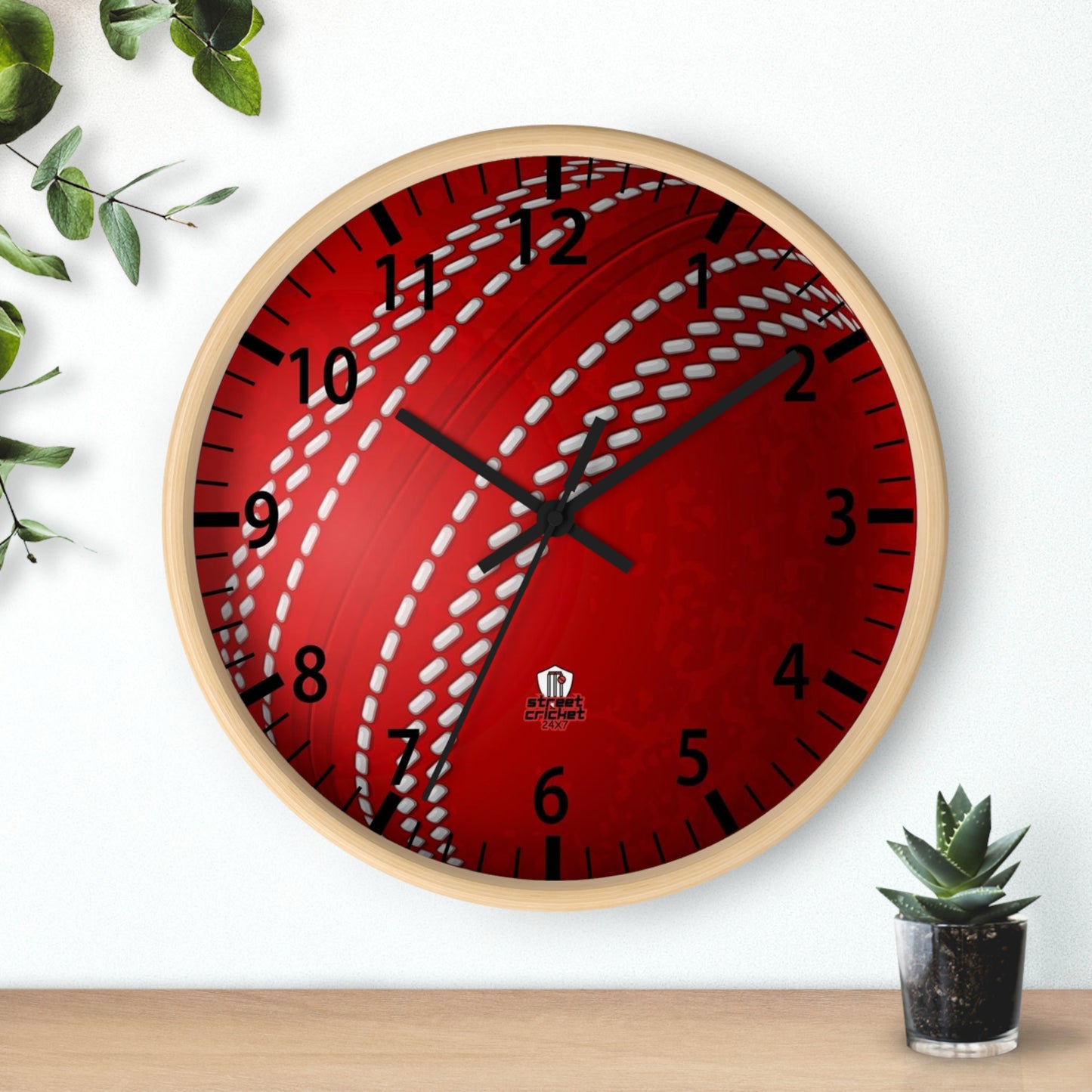 The Cricket Ball Clock by StreetCricket24x7 | Cricket Clock