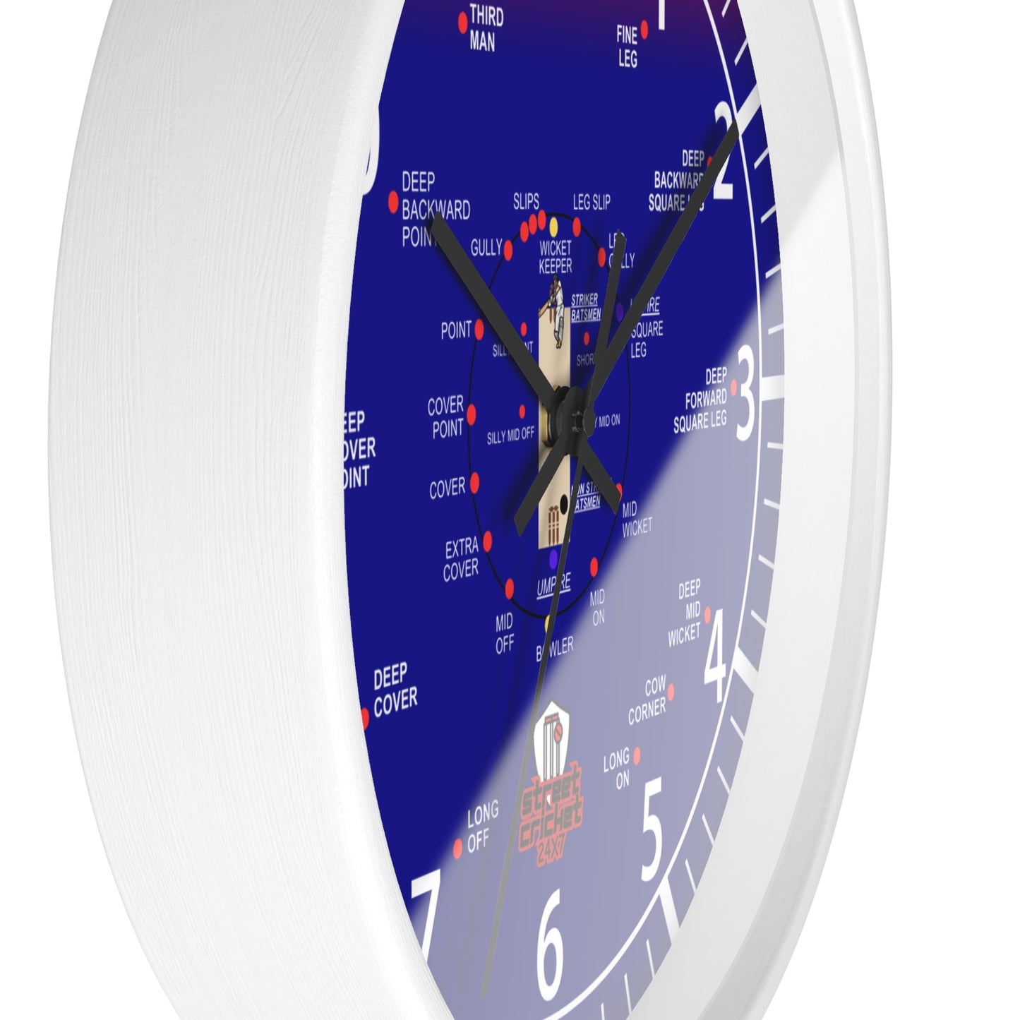 The Cricket Clock By StreetCricket24X7 (Australia Edition) - 10" x 10" | Cricket Clock