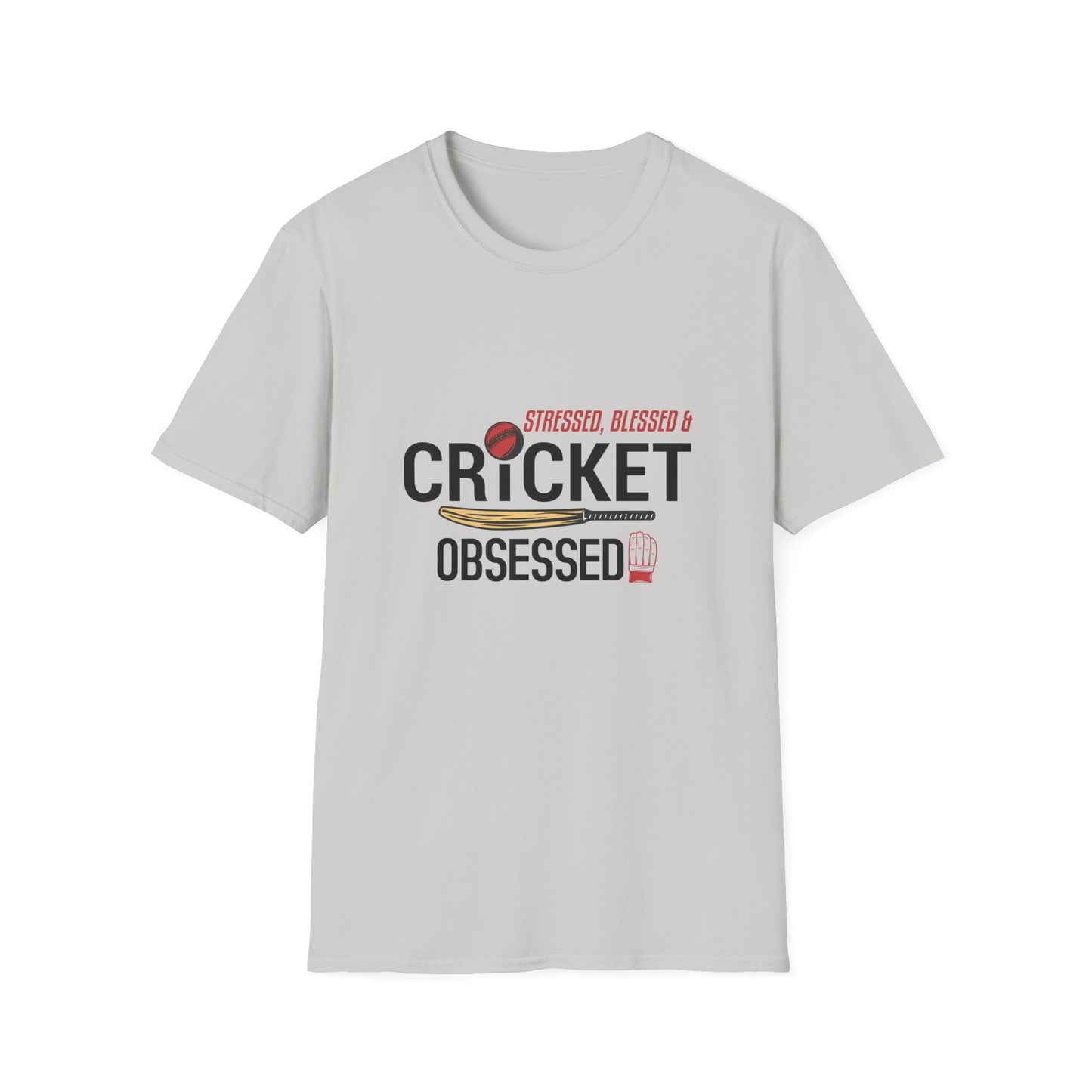 Stressed, Blessed & Cricket Obsessed | Cricket T-shirt