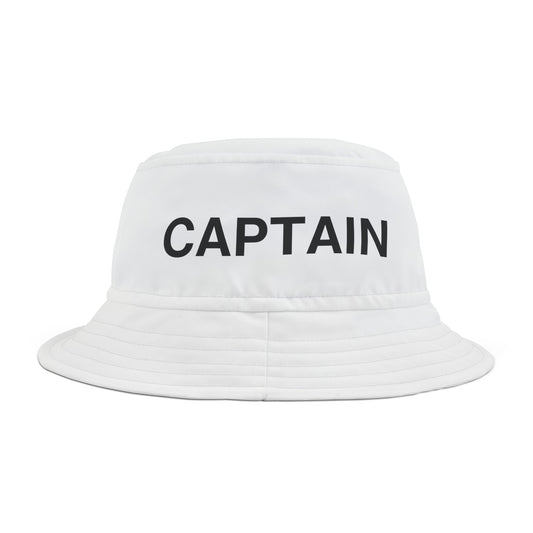 Cricket gift ideas, cricket shirts and presents for cricket lovers - Streetcricket24x7 -  Captain bold Cricket Hat-Front-White