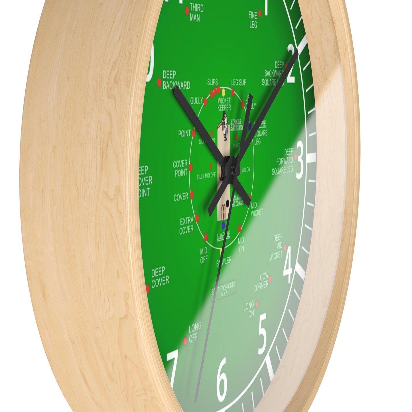 The Cricket Clock By StreetCricket24x7 - 10" x 10" | Cricket Gifts