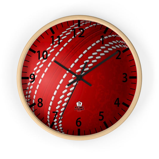 Cricket gift ideas, cricket shirts and presents for cricket lovers - Streetcricket24x7 - red clock cricket