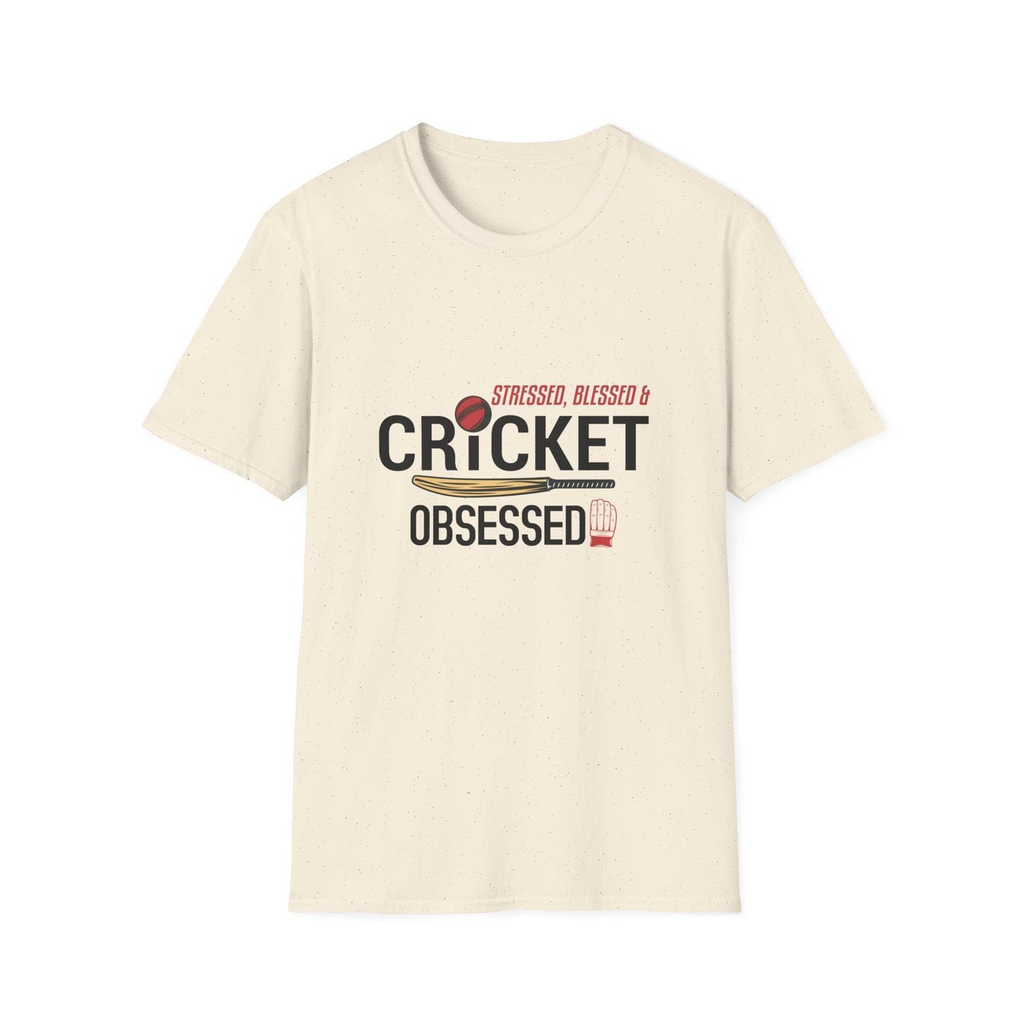 Stressed, Blessed & Cricket Obsessed | Cricket T-shirt