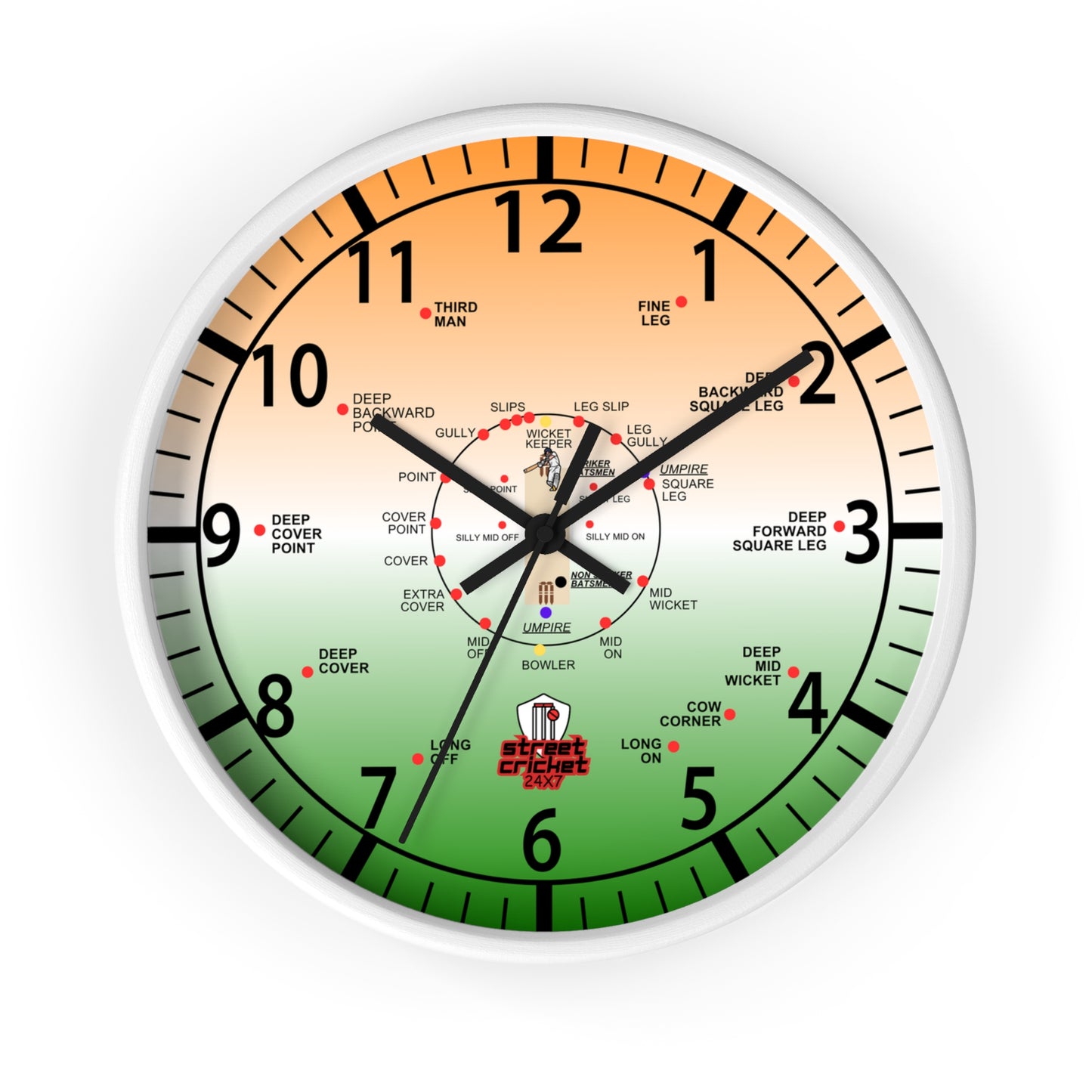 The Cricket Clock by StreetCricket24x7 (India Edition) | Cricket Clock