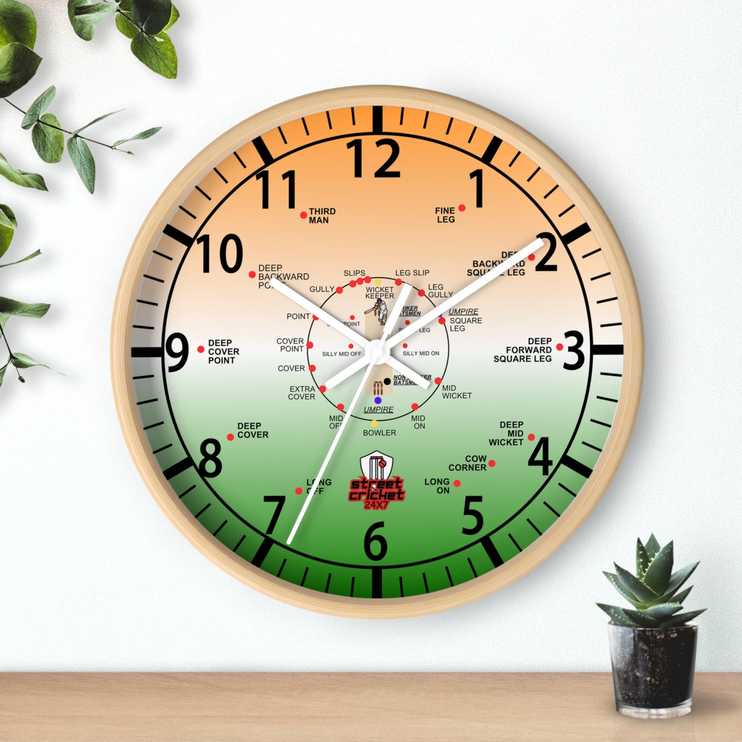 The Cricket Clock by StreetCricket24x7 (India Edition) | Cricket Clock