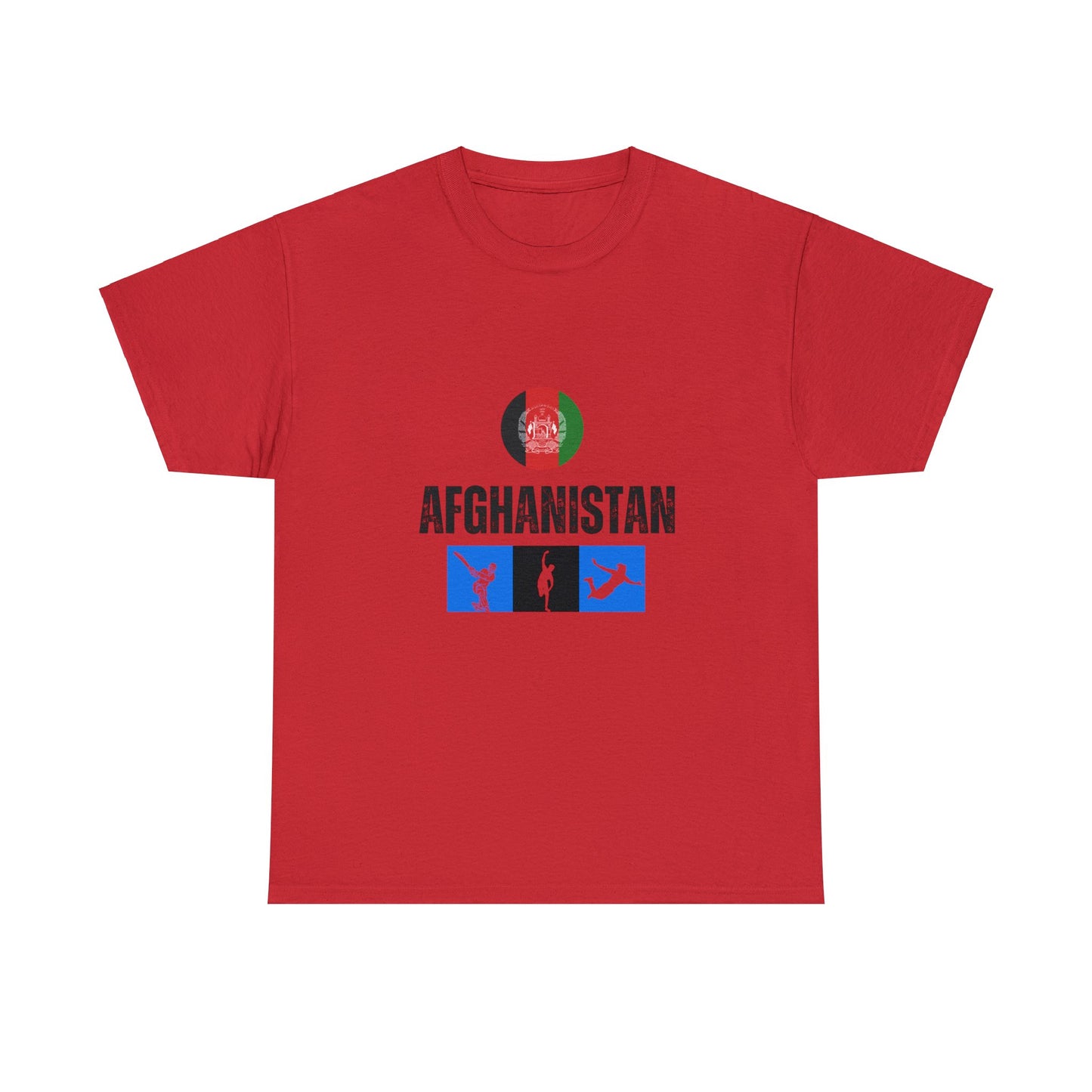 Afghanistan cricket T-shirt - front  red