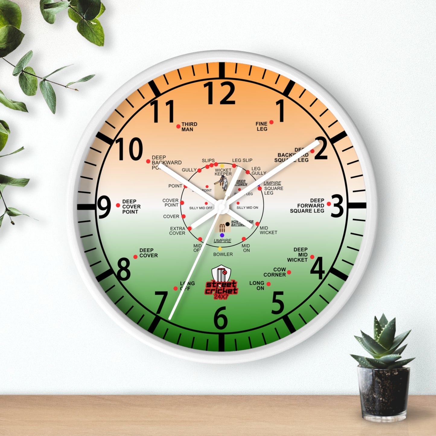 The Cricket Clock by StreetCricket24x7 (India Edition) | Cricket Clock