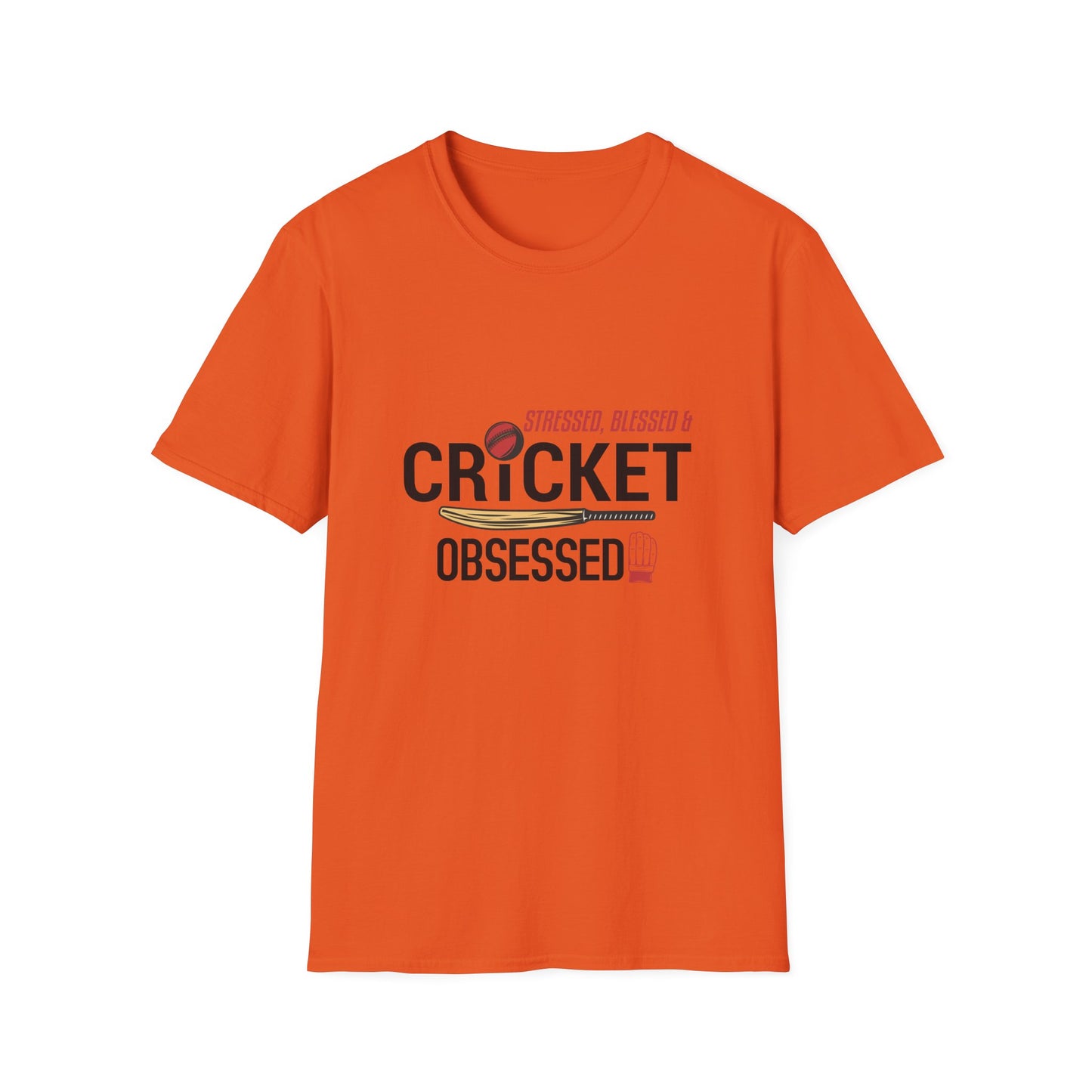 Stressed, Blessed & Cricket Obsessed | Cricket T-shirt