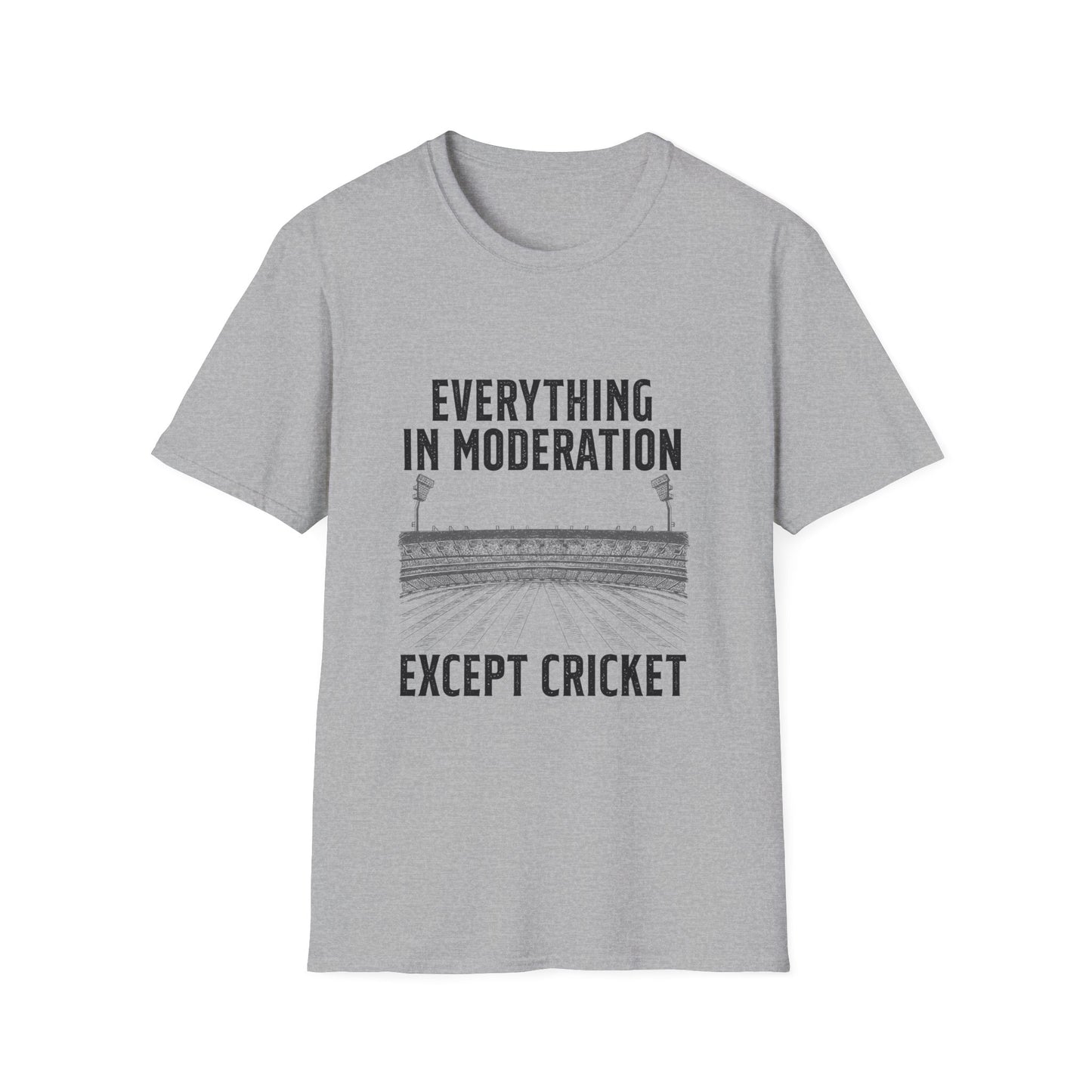 Everything In Moderation Except Cricket | Cricket T-shirt