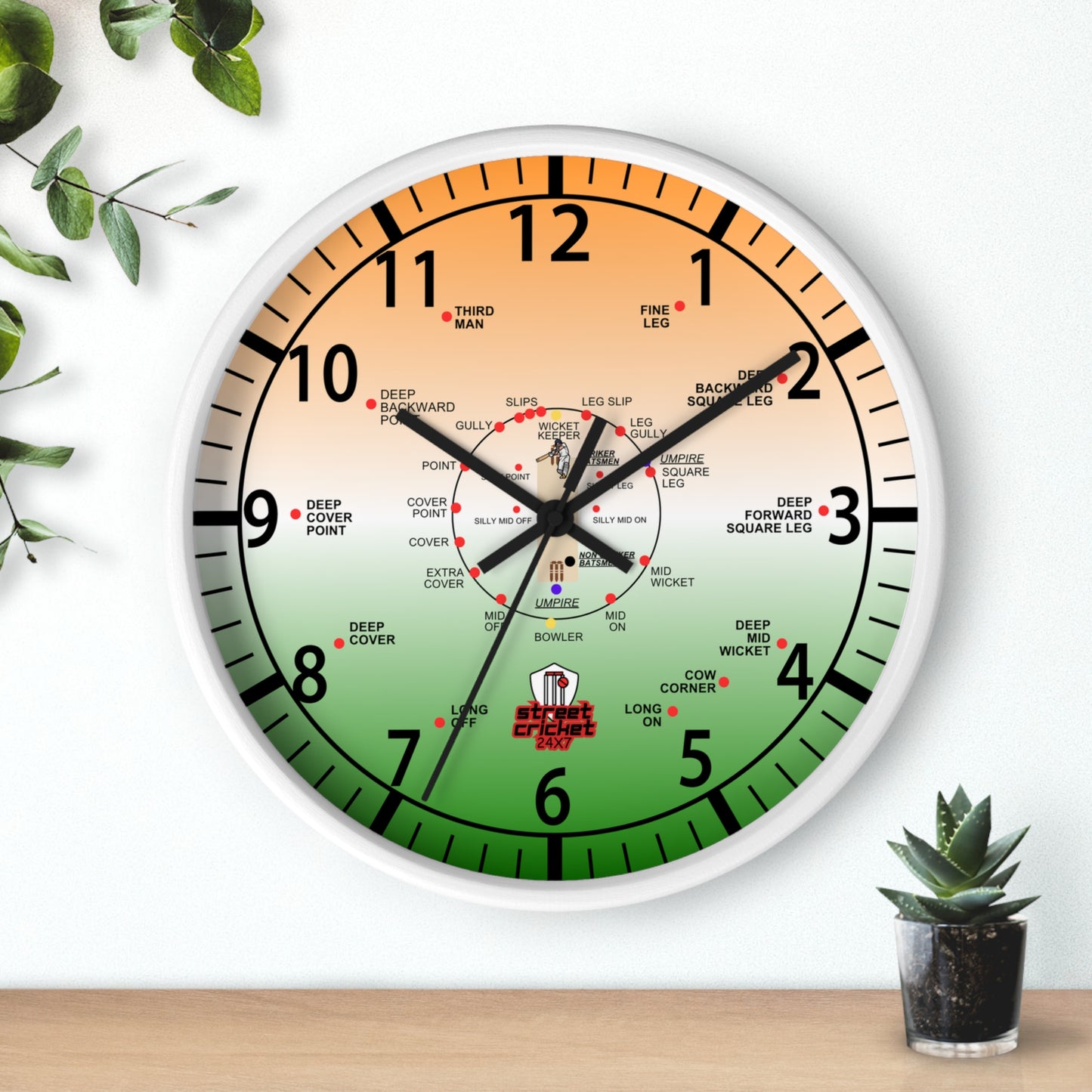 The Cricket Clock by StreetCricket24x7 (India Edition) | Cricket Clock