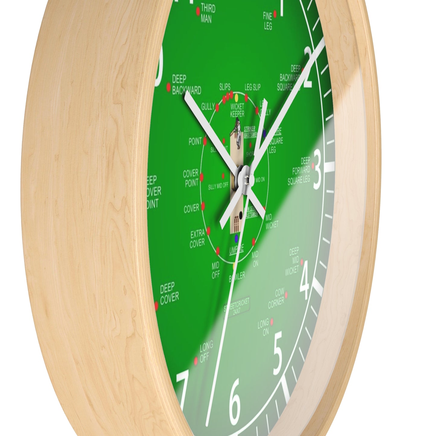 The Cricket Clock By StreetCricket24x7 - 10" x 10" | Cricket Gifts