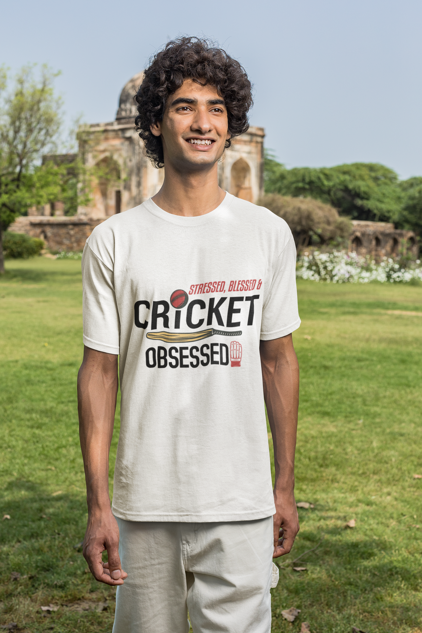 Stressed, Blessed & Cricket Obsessed | Cricket T-shirt