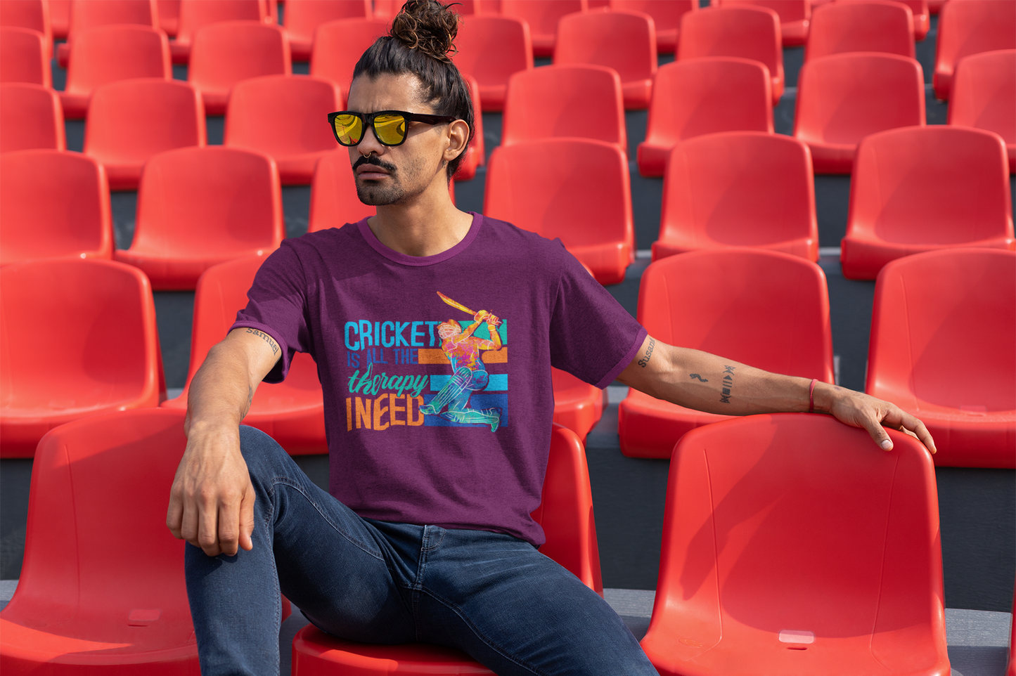 Cricket is All The Therapy I Need | Cricket T-shirt