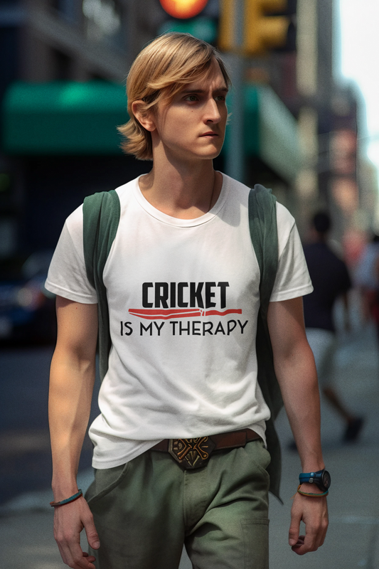 Cricket is My Therapy | Cricket T-shirt