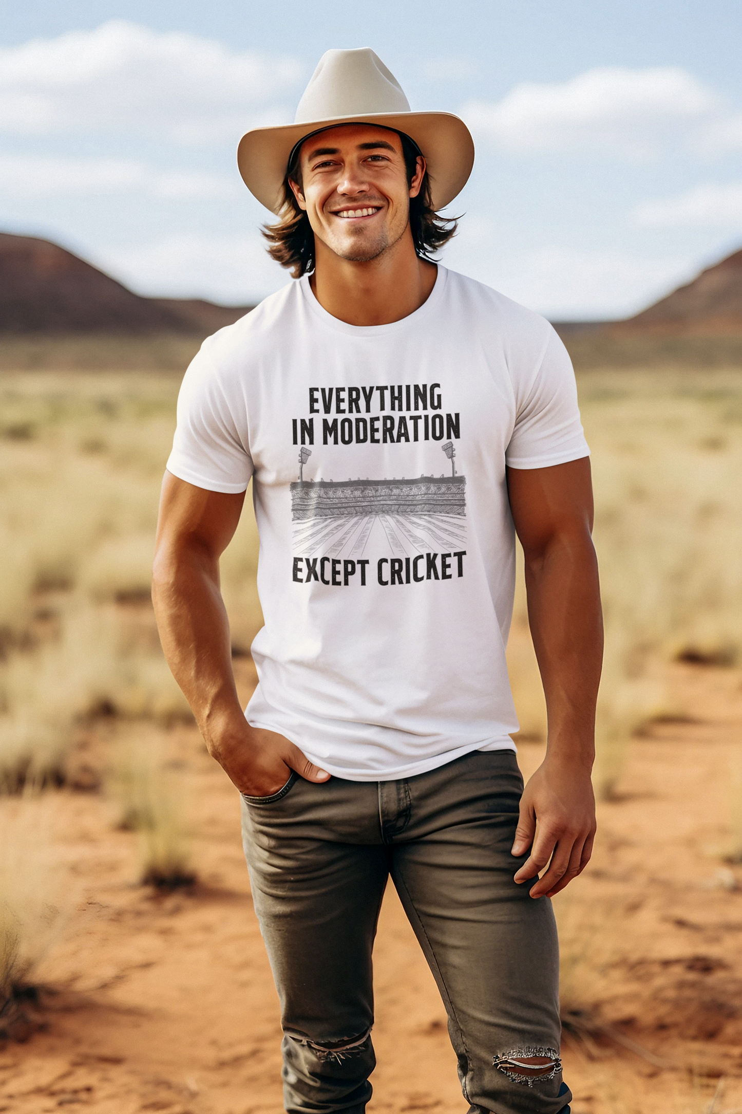 Everything In Moderation Except Cricket | Cricket T-shirt