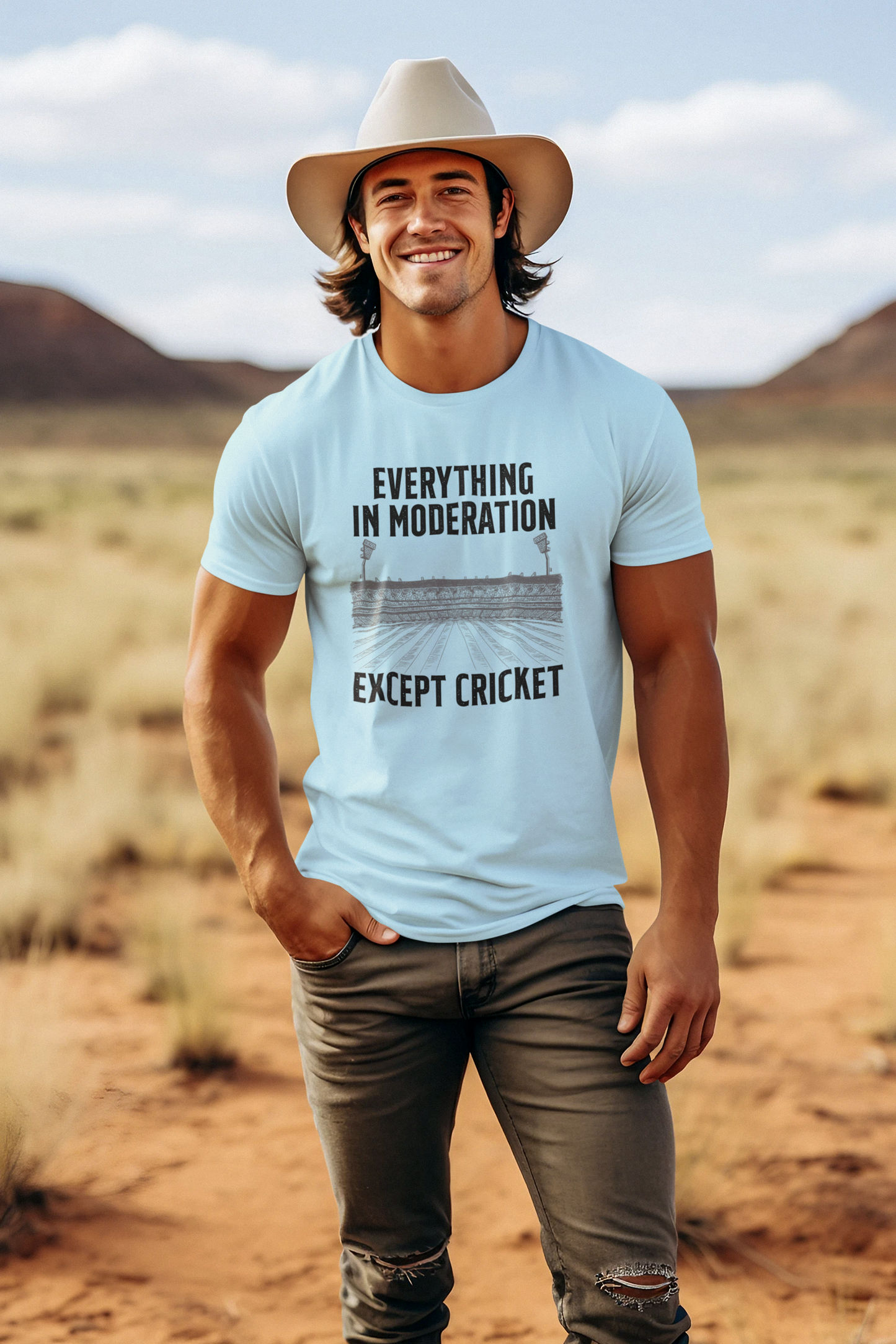 Everything In Moderation Except Cricket | Cricket T-shirt